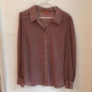 ModCloth top Red White Stripe  Size XL